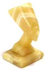 Egyptian Queen Nefertiti Vintage 4" Tall Statue Bust Figure Paperweight, Read