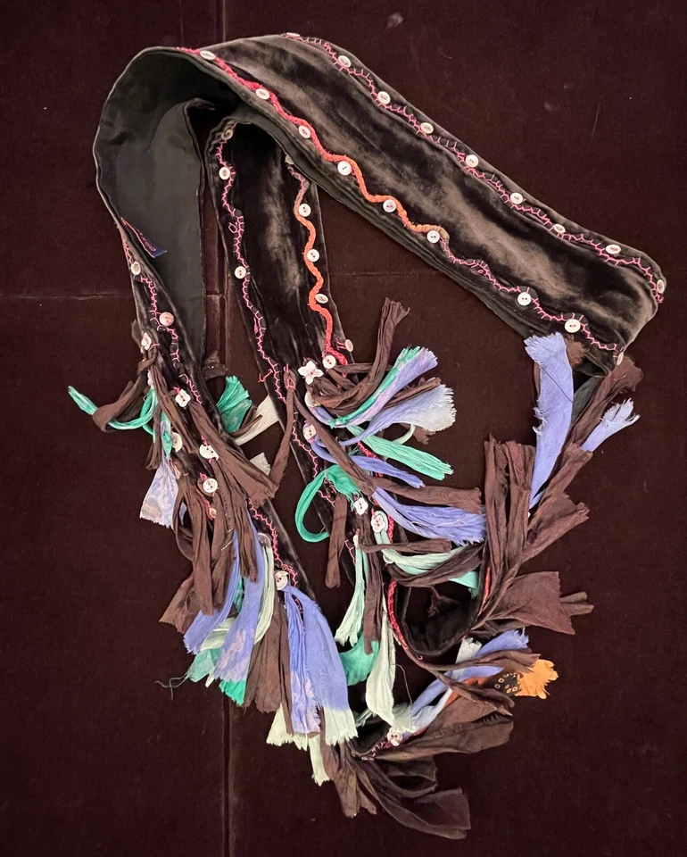 Chan Luu Long Boho Scarf Velvet with Silk Shreds YY827 - Image 2 of 4