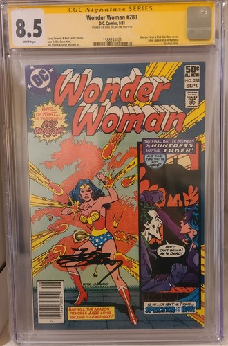 Wonder Woman 283 CGC 8.5 Cover by George Perez Signed by Artist Jose ...