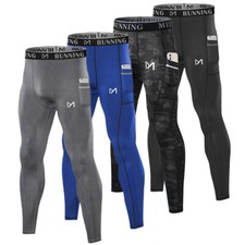 Man's Compression Base Thermal Layer Workout Leggings Gym Sports Training Pants