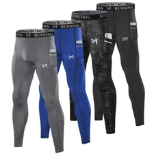 Man's Compression Base Thermal Layer Workout Leggings Gym Sports Training Pants