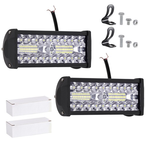 2x 7Inch 20000LM LED Work Light Bar Flood Spot Pod Offroad Fog Driving ATV Truck - 第 16/16 張圖片
