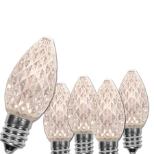 25 C7 LED Shatterproof Christmas Lights Unbreakable OptiCore Replacement Bulbs