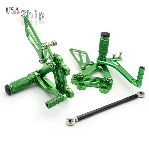 Juego de estriberas traseras ajustables CNC para Kawasaki Ninja ZX6R ZX636 1999-2001 2002 - Imagen 6 de 7