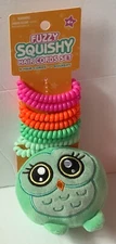 Best Brands Sparkle Fuzzy Owl Squishy Hair Cord Set