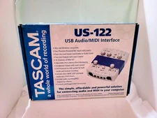 Tascam US-122 2-Channel Recording USB Audio MIDI Interface Open Box 