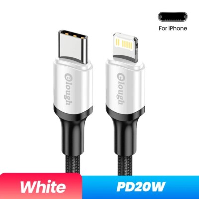 Elough 20W PD Fast Charging Cable for iPhone USB Type C to L Data Sync Cable
