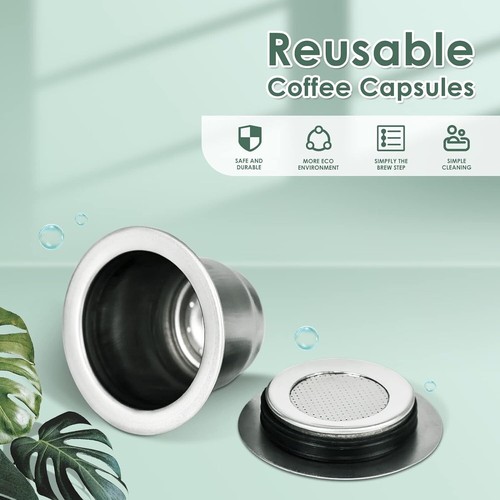 Stainless Steel Reusable Espresso Pods Compatible with Nespresso Original Line - Picture 7 of 9