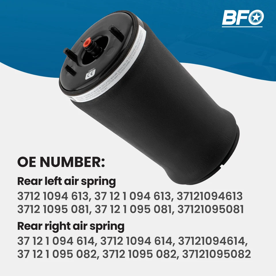 2x Suspension Pneumatique Arrière for BMW 5 S E39 Touring 37121094613 / 14 - Photo 3/4