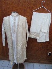 Set of 4 pcs Traditional Ethnic Wear Sherwani, Vest, Scarf Pants