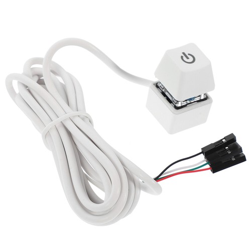 PC Power Button Desktop PC Computer Case Button Computer Host Button with Cable - Afbeelding 8 van 12