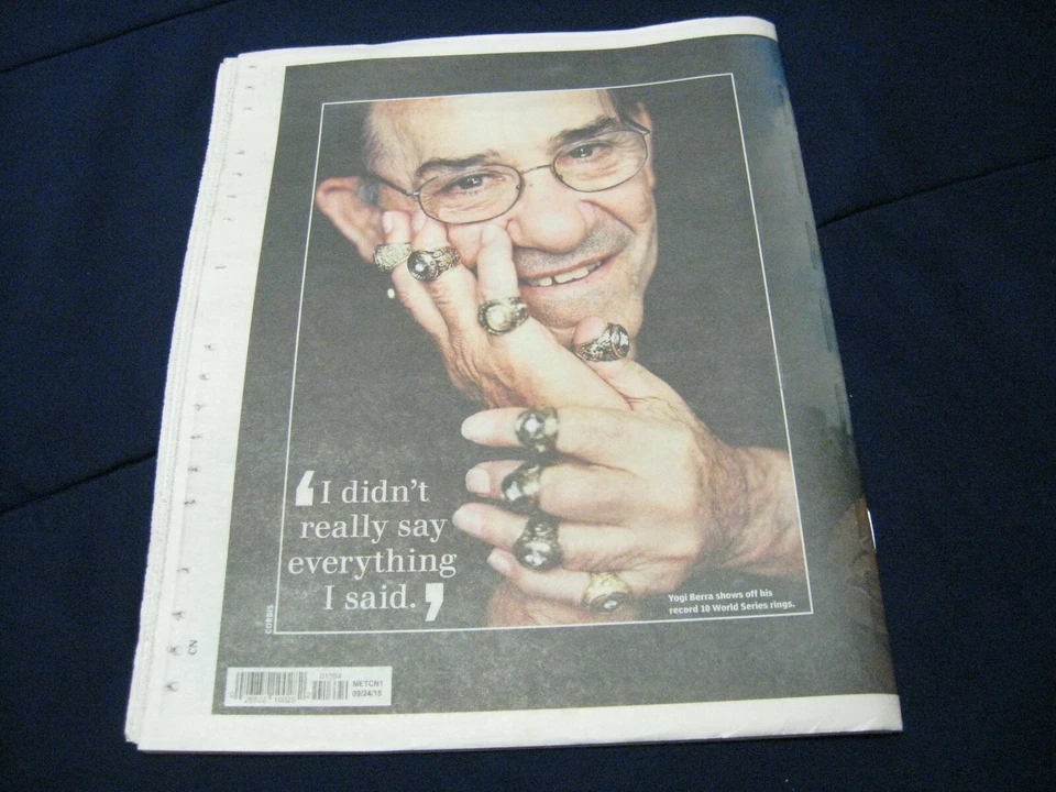 PERIÓDICO - NY DAILY NEWS - YOGI BERRA - BÉISBOL - MLB - 24/09/2015 - SE ACABÓ Foto 4 de 4