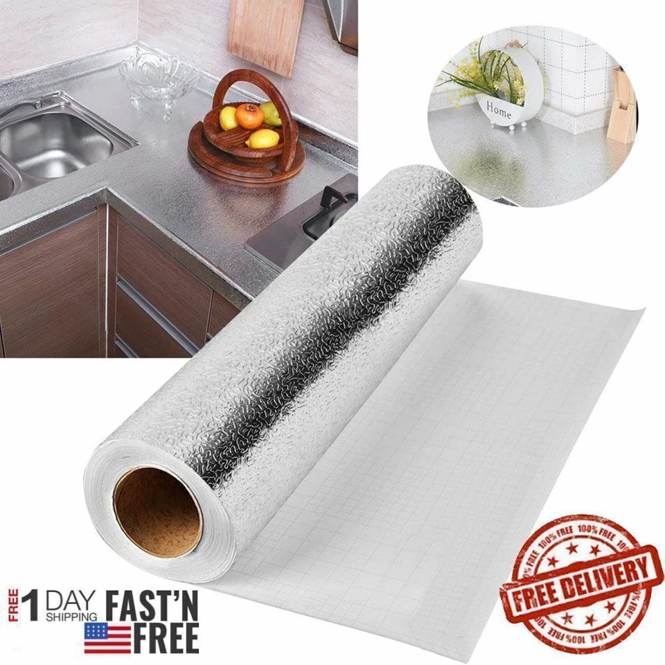 Waterproof Kitchen Oil-Proof Sticker Self-Adhesive Aluminum Foil Wall Stickers - Image 2 of 4