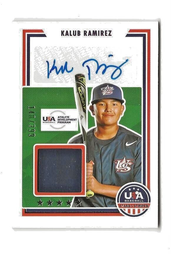 2022 game used auto kalub ramirez RC 163/399 team usa #SSS-KR