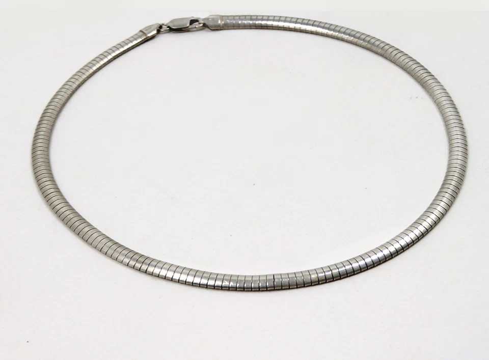 Collana Flessibile In Argento ° ARGENTO STERLING ° Collana ° Collana - Immagine 2 di 4