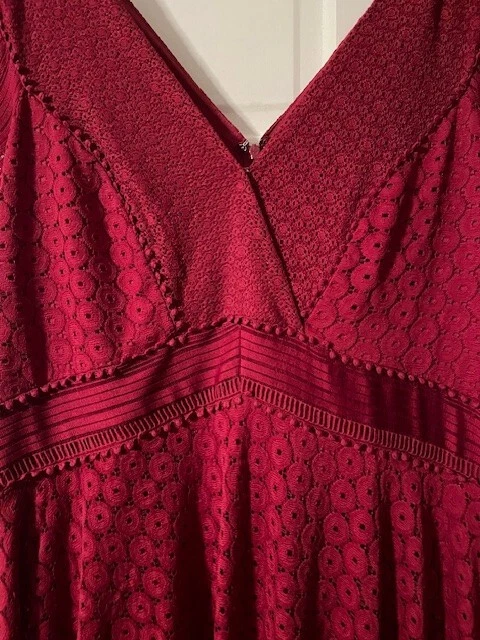 Nuevo con etiquetas Vestido Lane Bryant Frambuesa Rosa Oscuro - Talla 18 - ¡Ajuste y Acampanado!  ¡Festivo! Foto 3 de 4