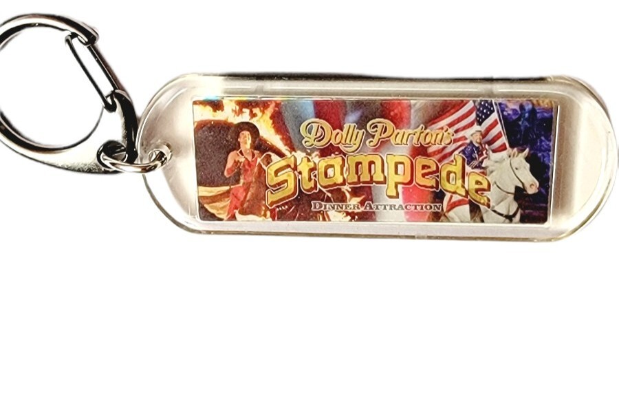 Aaron, Dolly Parton Stampede Keychain Personalized Souvenir Aaron