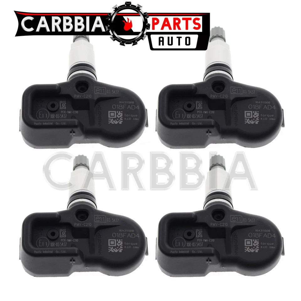 Sensor de presión de neumáticos TPMS x4 para Lexus Toyota Hilux GT86 Aygo Avensis 2014-EOP Foto 2 de 4