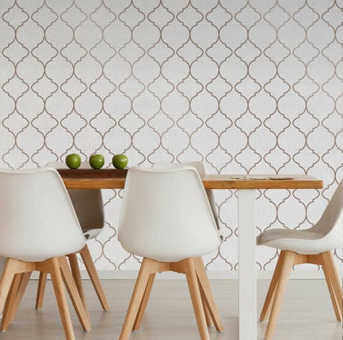 Exklusive Kristall Spalier Geometrisches Design Glitzer Sparkle Metallic Tapete - Bild 3 von 25