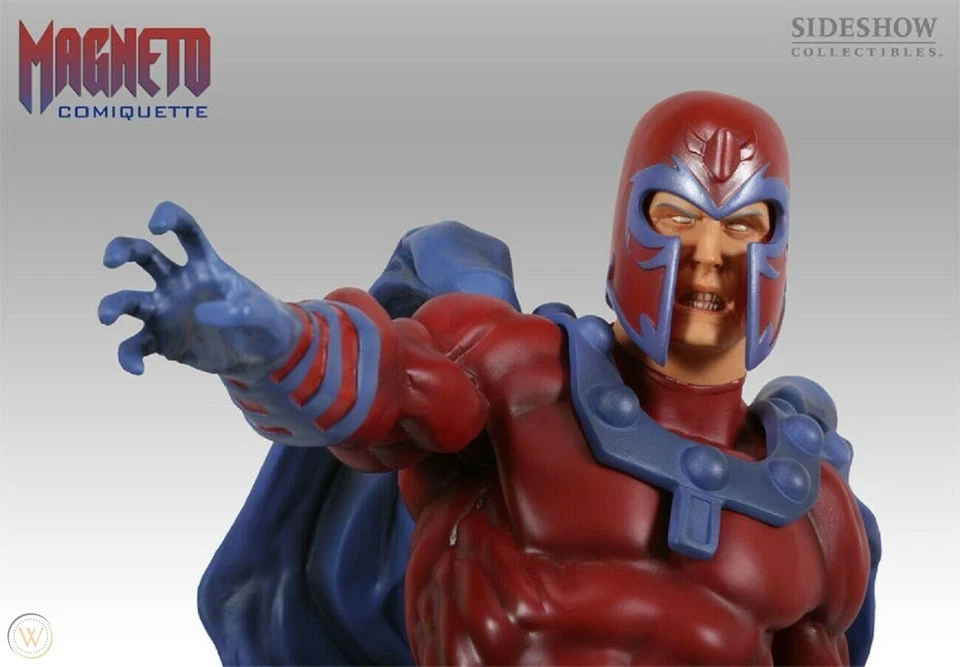 SIDESHOW EXCLUSIVO MAGNETO POLYSTONE ESTATUA COMIQUETTE X-MEN Busto Figura Foto 3 de 4