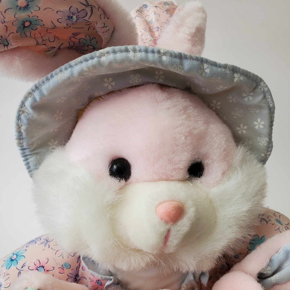Dan Dee うさぎ　ぬいぐるみ Vtg Dan Dee Bunny Rabbit Babies Stuffed Animal Floral Dress
