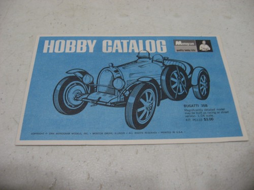 1966 Monogram Hobby Catalog Model Kits Cars & Airplanes