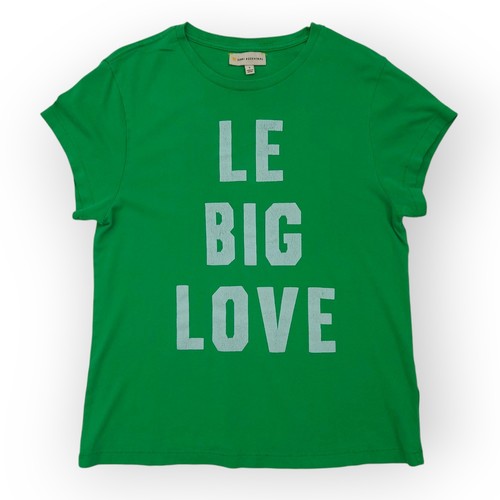 Kerri Rosenthal Le Big Love Logo Tee Shirt Short Sleeve Top Green Size S
