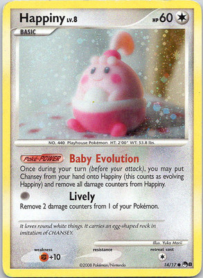 Pokemon Happiny 14/17 POP Series 8 Cosmos Holo (MP) TCG