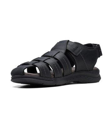 Clarks Mens Walkford Fishermand Sandal in Black Tumbled Leather. 26171793 Amazon.com | Clarks Walkford Walk, Men main image 2