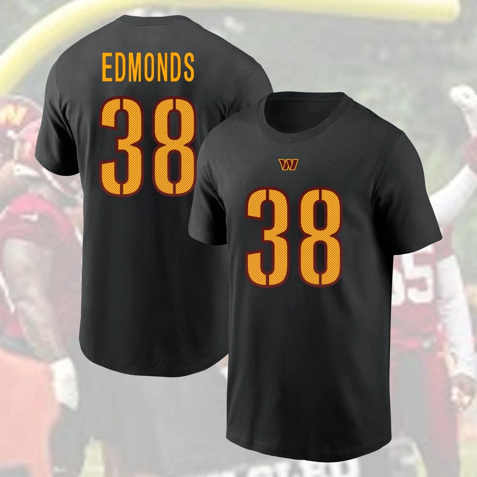 Chase Ed.monds #38 Washington Com.man.ders 2025 Name & Number For Fans