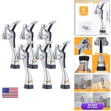 Kenning 6 Pcs Heavy Duty Door Stop 4 Inch Kickdown Metal Door Stopper with