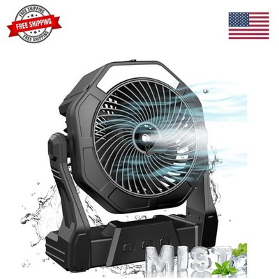 Portable Misting fan, 8-Inch Cooling Mist Fans, [8-35Hrs] USB Rechargeable Ba...