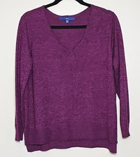 APT. 9 Pullover Sweater Women Sz Petite Large Knit Long Sleeve Cranberry