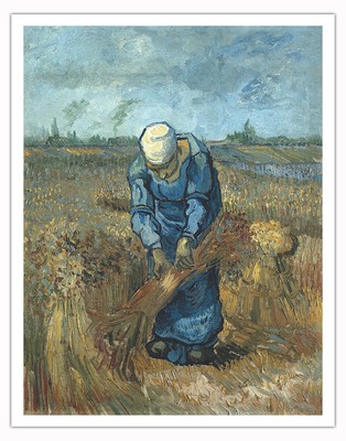 Peasant Woman Binding Sheaves - Saint-Rémy-de-Provence, France Vincent Van Gogh