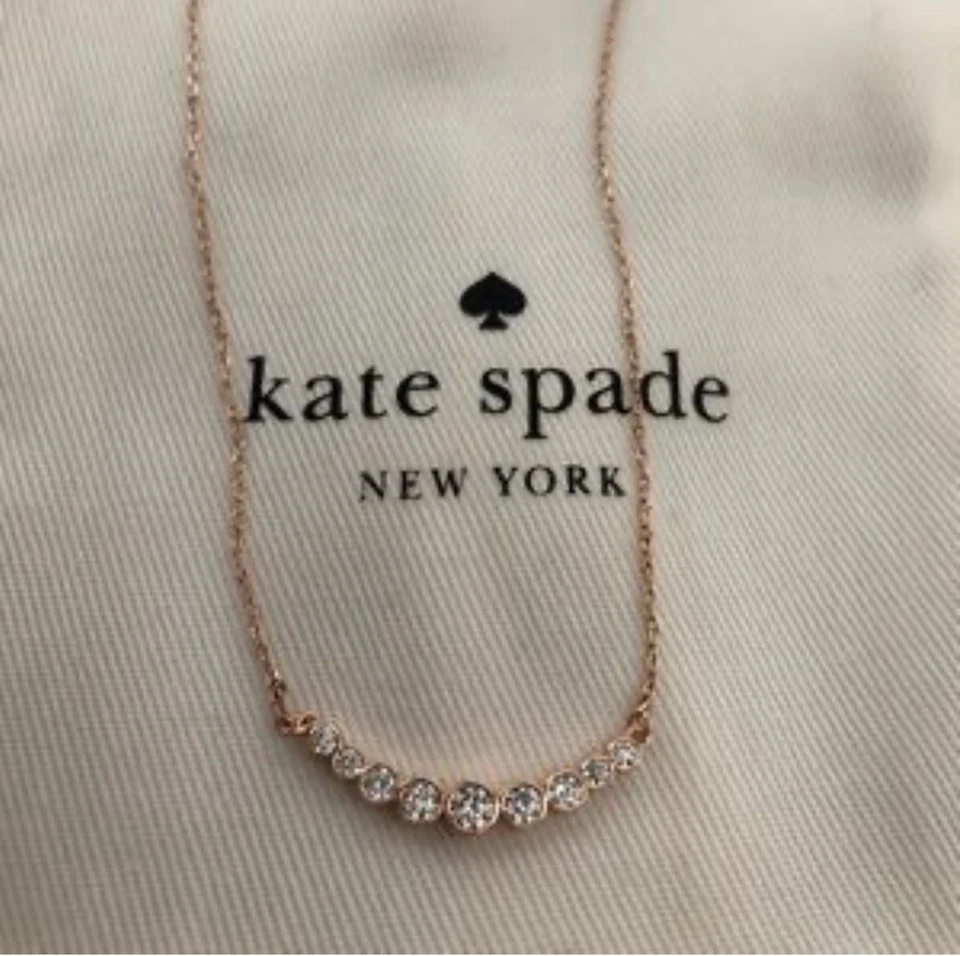Kate Spade New York Rose Gold Jewelry Set, Necklace Earrings Braclet Set - Image 4 of 4