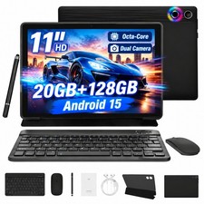 Android 15 11" Tablet 24GB RAM 128GB ROM Octa Core 6800mAh Long Battery Life