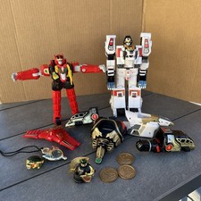 Vintage 1994 Bandai Mighty Morphin Power Rangers Thunder Megazord Tigerzord Lot