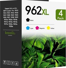 962XL Ink Cartridges Combo Pack 4-Pack, Black/Cyan/Magenta/Yellow Replaceme...