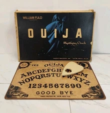 Vintage William Fuld Ouija Board Parker Brothers Wood Original Box Planchette