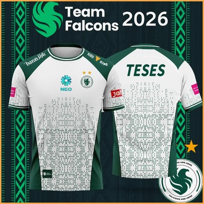 Falcons  Counter Strike 2026 Esports Team T-Shirt, lässiges Kurzarm-T-Shirt