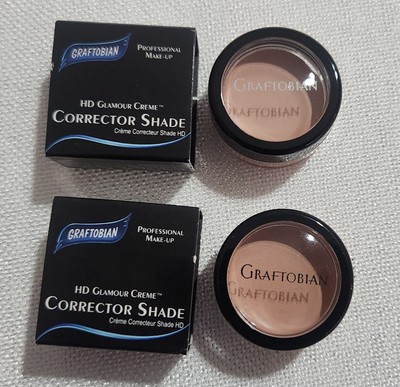 professional MakeUP Graftobian HD Corrector Shade glamour Creme hi-lite LOT of 2