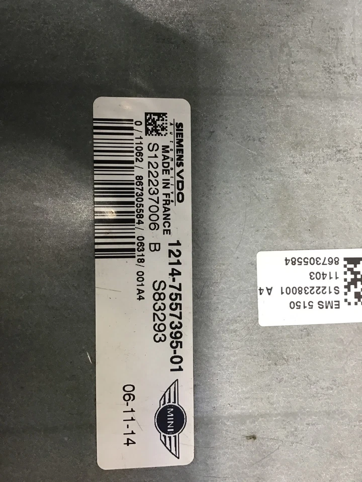 Centralina Motore 7557395-01 Mini Mini Cabriolet (R52) One 66kW 90cv - Immagine 3 di 3