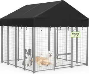 COSHNIBI Outdoor Dog Kennel Roof Cover,Heavy Duty Dog Kennel Replacement