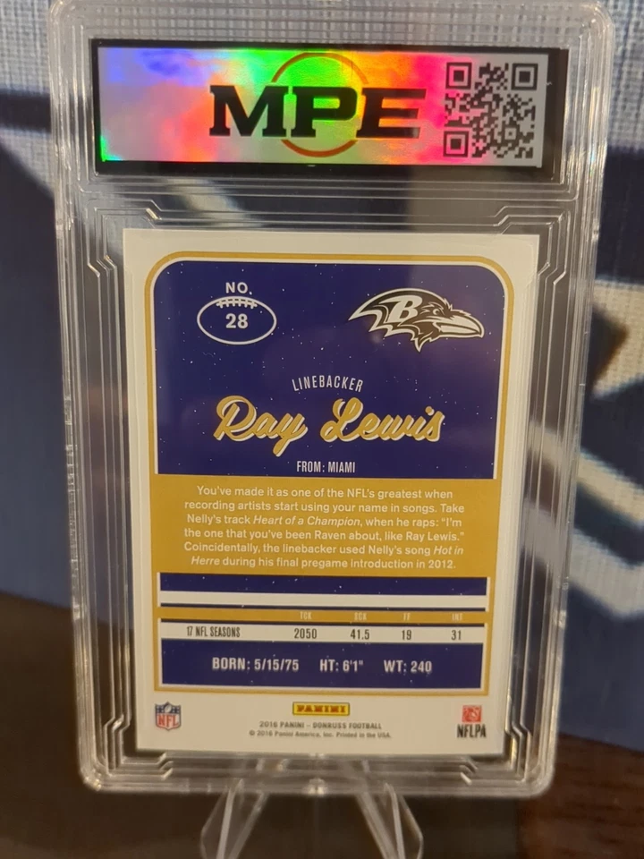 2016 Donruss - Ray Lewis #28 GEM MINT MPE 10!! - Image 4 of 4