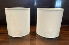Lamp Shades Set of 2 - White - 7.5 " High x 7" Top x 7" Bottom - Drum Shape