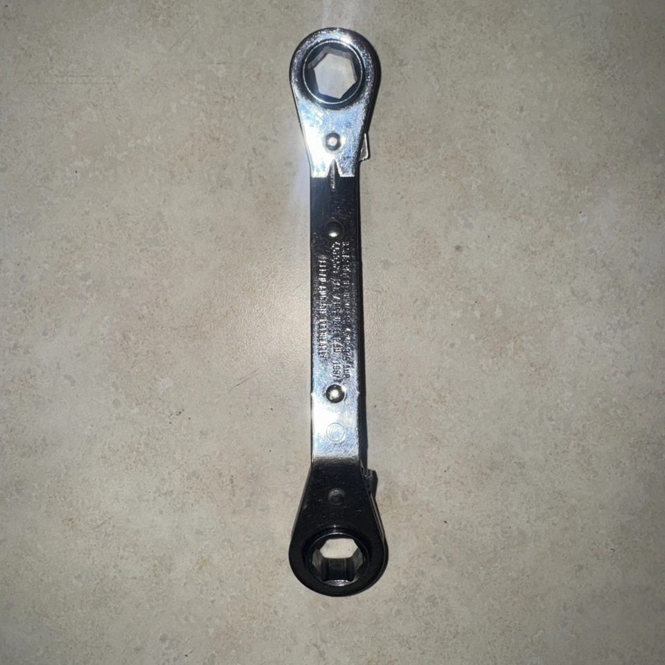 Armstrong 27-619 - 1/2 X 9/16 6 Pt. Llave de extremo de caja de trinquete laminada 25D EE. UU. Foto 2 de 2