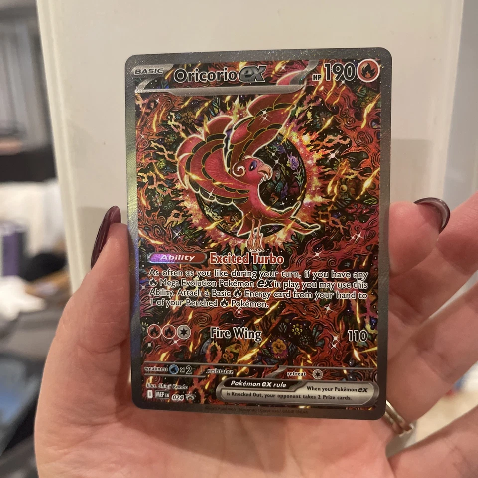 PHANTASMAL FLAMES MEGA ORICORIO EX 024 ENGLISH BLACK STAR PROMO IN HAND - Image 2 of 3