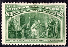 US 1893 COLUMBUS THIRD VOYAGE SCOTT #243 FRESH COLOR EXCEPTIONAL CENTERING