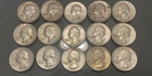 1964 Liberty Quarters- 90% Silver- 15 Coin Lot- Circulated