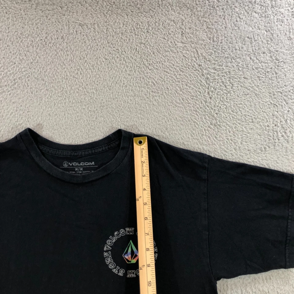 volcom stone shirt mens M black surf sacred geometry flower of life - Image 4 of 4